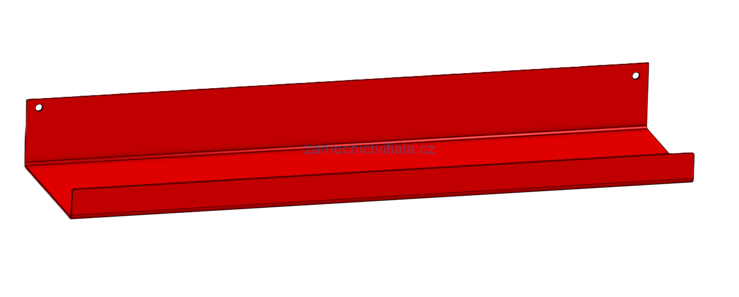 Nástěnná kovová police