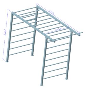 Ocelové žebřiny na posilování