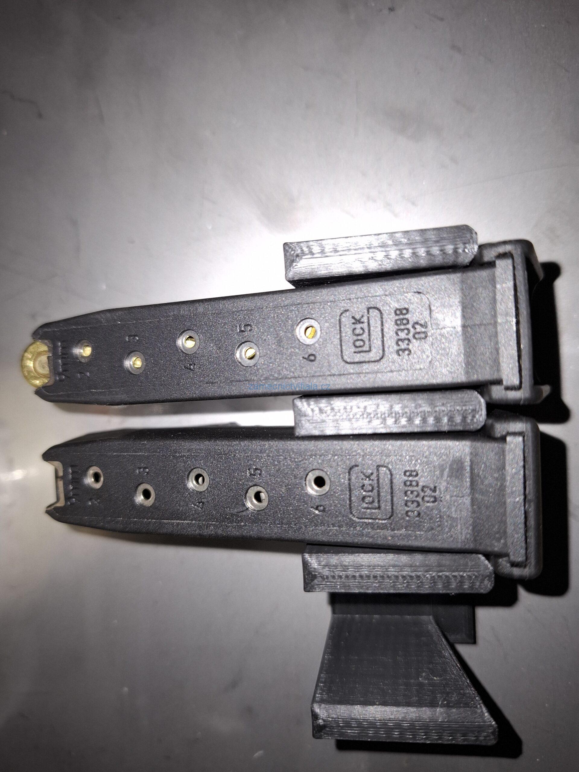 Držák jednořadých zásobníku glock