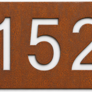 Domovní číslo z cortenové oceli