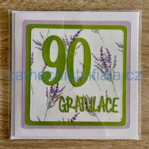 Přáníčko 90 zlaté gratulace