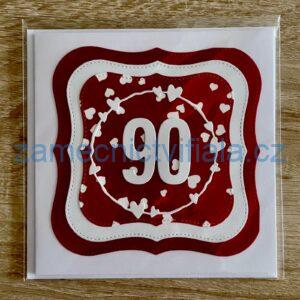 Přáníčko 90 červené