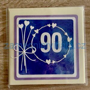 Přáníčko 90 modré