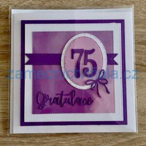 Přáníčko 75 fialové