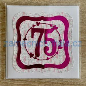 Přáníčko 75 růžové