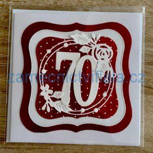 Přáníčko 70 tmavě červené