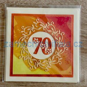 Přáníčko 70 oranžové