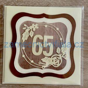 Přáníčko 65 bílo-béžové