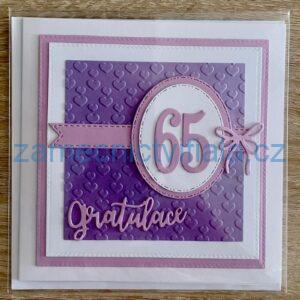 Přáníčko 65 fialové