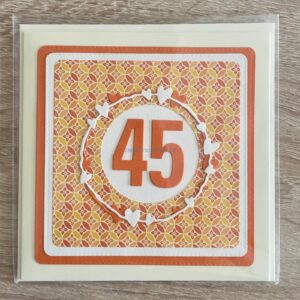 Přáníčko 45 oranžové kruh