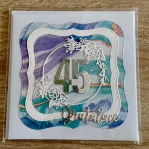 Přáníčko 45 modro-fialová kruh