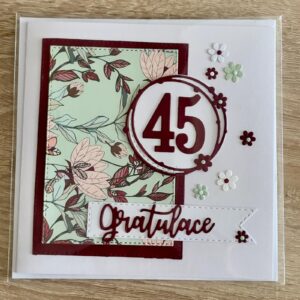 Přáníčko 45 hnědá gratulace