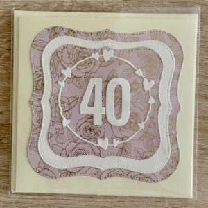 Přáníčko 40 žluto hnědá kruh