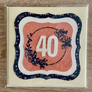 Přáníčko 40 žluto černá kruh