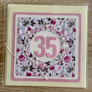 Přáníčko 35 růžová kruh