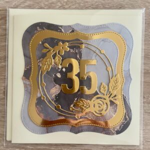 Přáníčko 35 zlatá kruh