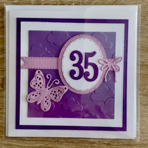 Přáníčko 35 fialová vejce