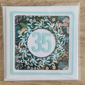 Přáníčko 35 zelená kruh