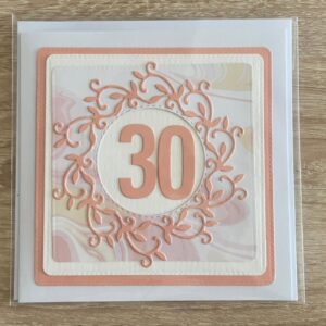 Přáníčko 30 oranžová kruh