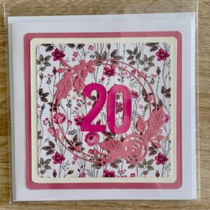 Přáníčko 20 růžová kruh