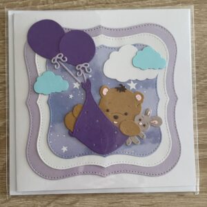 Přáníčko narození miminka motiv medvídek