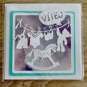 Přáníčko narození miminka motiv koník