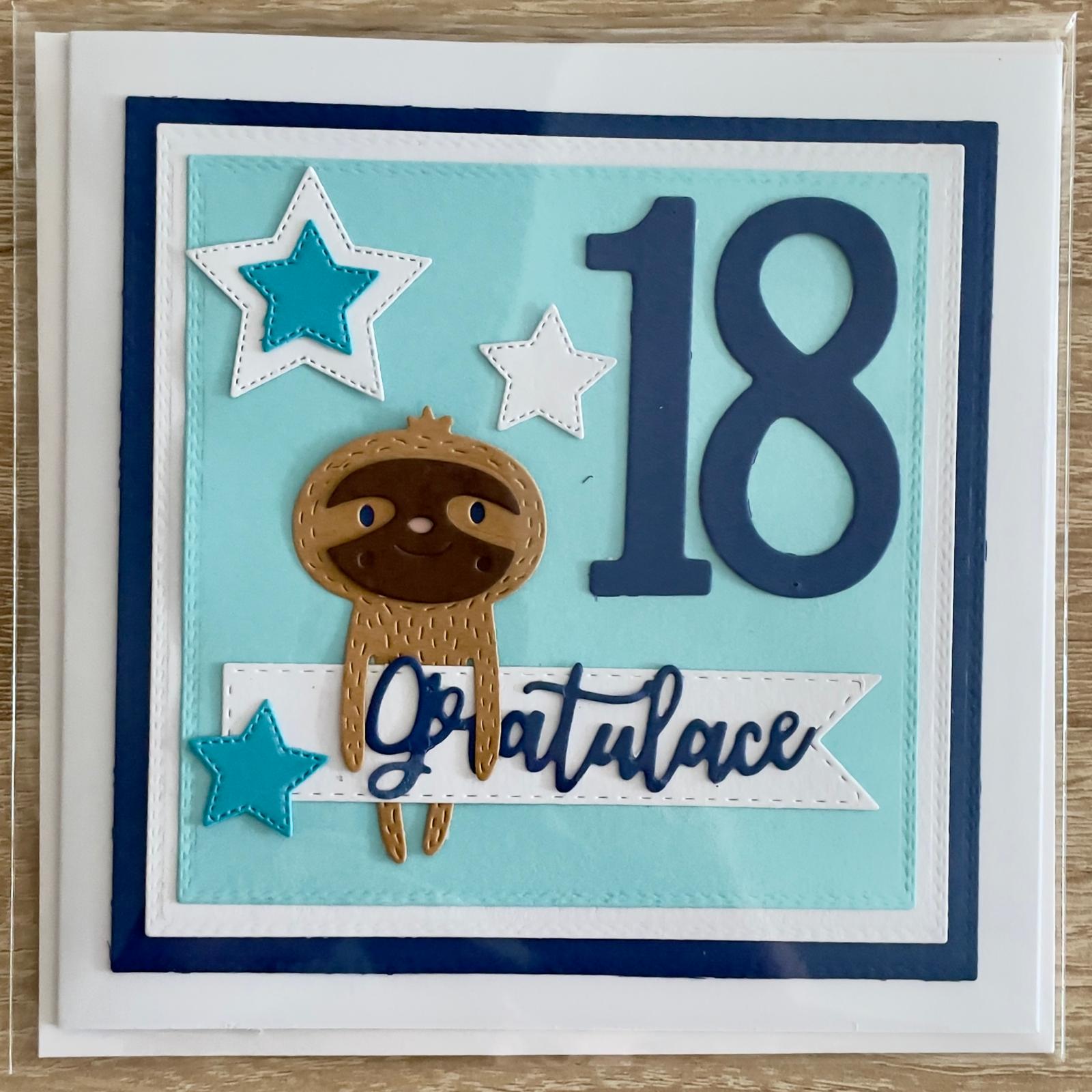 Přáníčko 18 gratulace